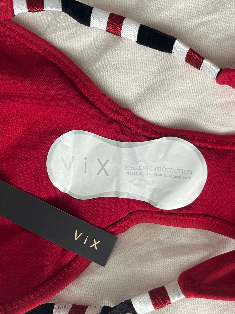 NEW Vix Paula Hermanny Red Embellished Triangle Bikini Swimsuit - Picture 9 of 9